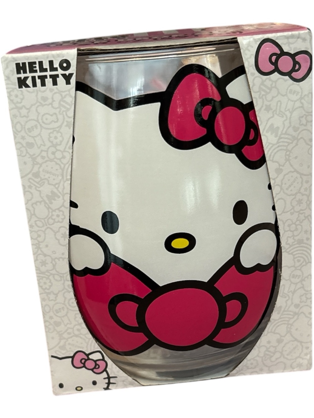 Hello Kitty Pink and White Stemless Party Glass - Hello Kitty